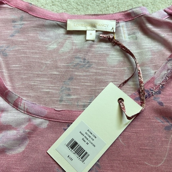 LoveShackFancy Silvine Top in Baby Pink Clouds - Picture 4 of 7
